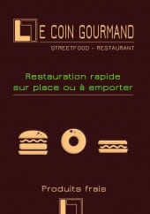 Menu Le Coin Gourmand - Carte et menu Le Coin Gourmand Bagnols sur Ceze