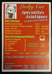Menu Lucky Cat - Carte et menu Lucky Cat Bagnols sur Ceze