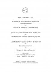 Menu Bistro de Montcaud - Menu du marché 