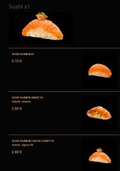 Menu La Fabrique à Sushi - Sushi