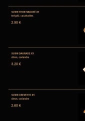 Menu La Fabrique à Sushi - Sushi suite