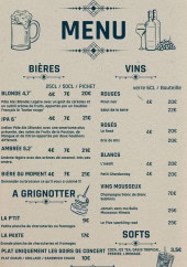 Menu La Graulenne - Les bières, vins et softs,...