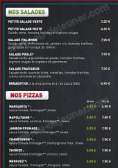 Menu Pili pizza - Les salades et pizzas