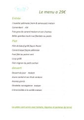 Menu Le Grand Jardin - Le menu à 29€