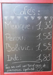 Menu Esta Minet - La cafés