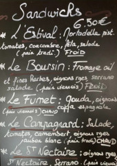 Menu L' Epicurienne - Les sandwichs