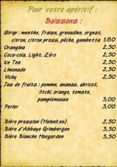 Menu Aime Restauration - Les boissons