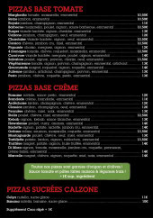 Menu La Casa di Mora - Les pizzas