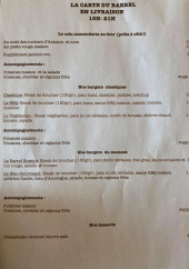 Menu Le Barrel - Un exemple de menu