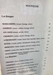 Menu Café des Sports - Les pizzas