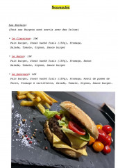 Menu Café des Sports - Les burgers