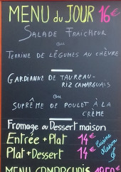 Menu Le Romarin - Un exemple de menu du jour