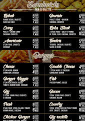 Menu Tacos grill - Les sandwichs et burgers