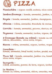 Menu Chez Seb - Les pizzas