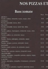 Menu Côté Jardin - Les pizzas