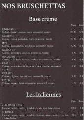 Menu Côté Jardin - Les bruschettas 