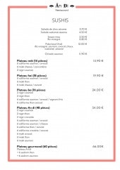 Menu Ăn Đi - Sushis