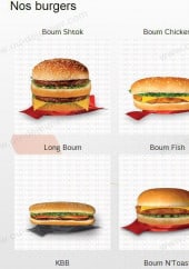 Menu Boum Burger - Les burgers