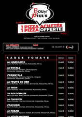 Menu Boum Pizz & Tacos - Les pizzas base crème