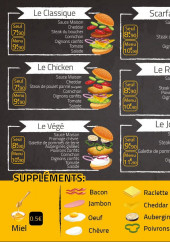 Menu Burger Factory - Les burgers