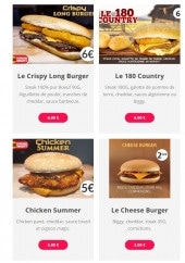 Menu Burger Night - Les burgers