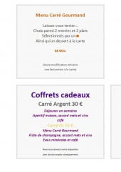 Menu Carré Gourmand - Formules