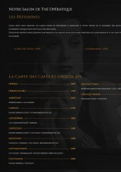 Menu Casta Diva - Les pâtisseries, cafés et chocolats, ...