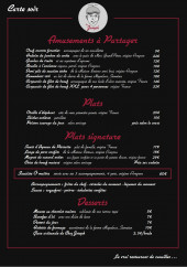 Menu Chez Joseph - A partager, plats signatures, ....