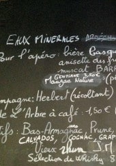 Menu Chez Navarre - Les boissons