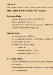 Menu Haozaï - Menu à 18,50€