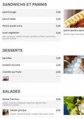 Menu In Fusions - Les desserts, salades.........