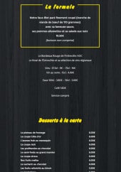 Menu L'Entrecôte - La formule et desserts