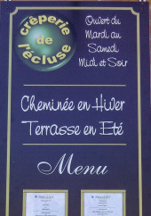 Menu La crêperie de l'Ecluse - Un exemple de menu