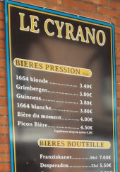 Menu Le Cyrano - Exemple de menu