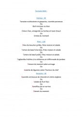 Menu Le Grand Zinc - Formule midi