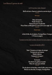 Menu Le saint simon - Les menus