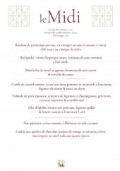 Menu Le Soulier - Le midi