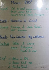 Menu Ô Neuf Bis - Un exemple de menu de la semaine