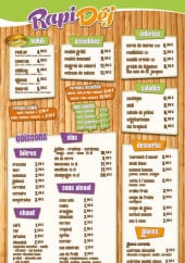Menu RapiDèj - Salades, boissons, desserts,...