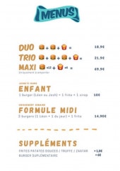 Menu Térèse - Les menus