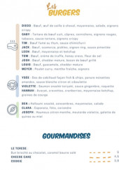 Menu Térèse - Les burger et gourmandises