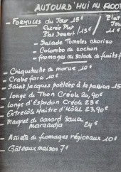 Menu Le Roots Resto - Exemple de menu