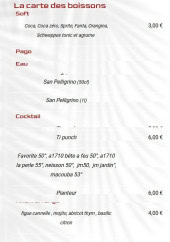 Menu Le Roots Resto - Carte des boissons