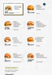 Menu Les Burgers de Papa - Les burgers