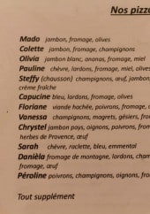 Menu La Bolée - Pizzas 