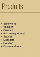 Menu Chic et choc 31 - Les informations sur le menu