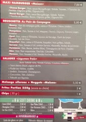 Menu Pool'house - Les burgers, salades, frites,...