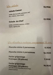 Menu Le MaCam’s - Les salades et planches