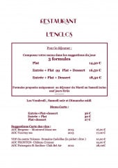 Menu L'Enclos - Formules et suggestions des vins 