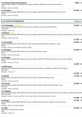 Menu Le Kiosque à Pizzas - Les pizzas page 2